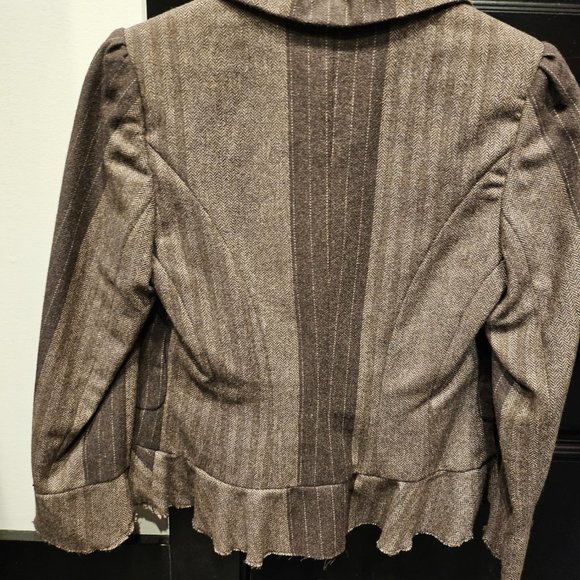 Tommy Hilfiger ruffled blazer - tweed pattern - Size 6 - Picture 3 of 3